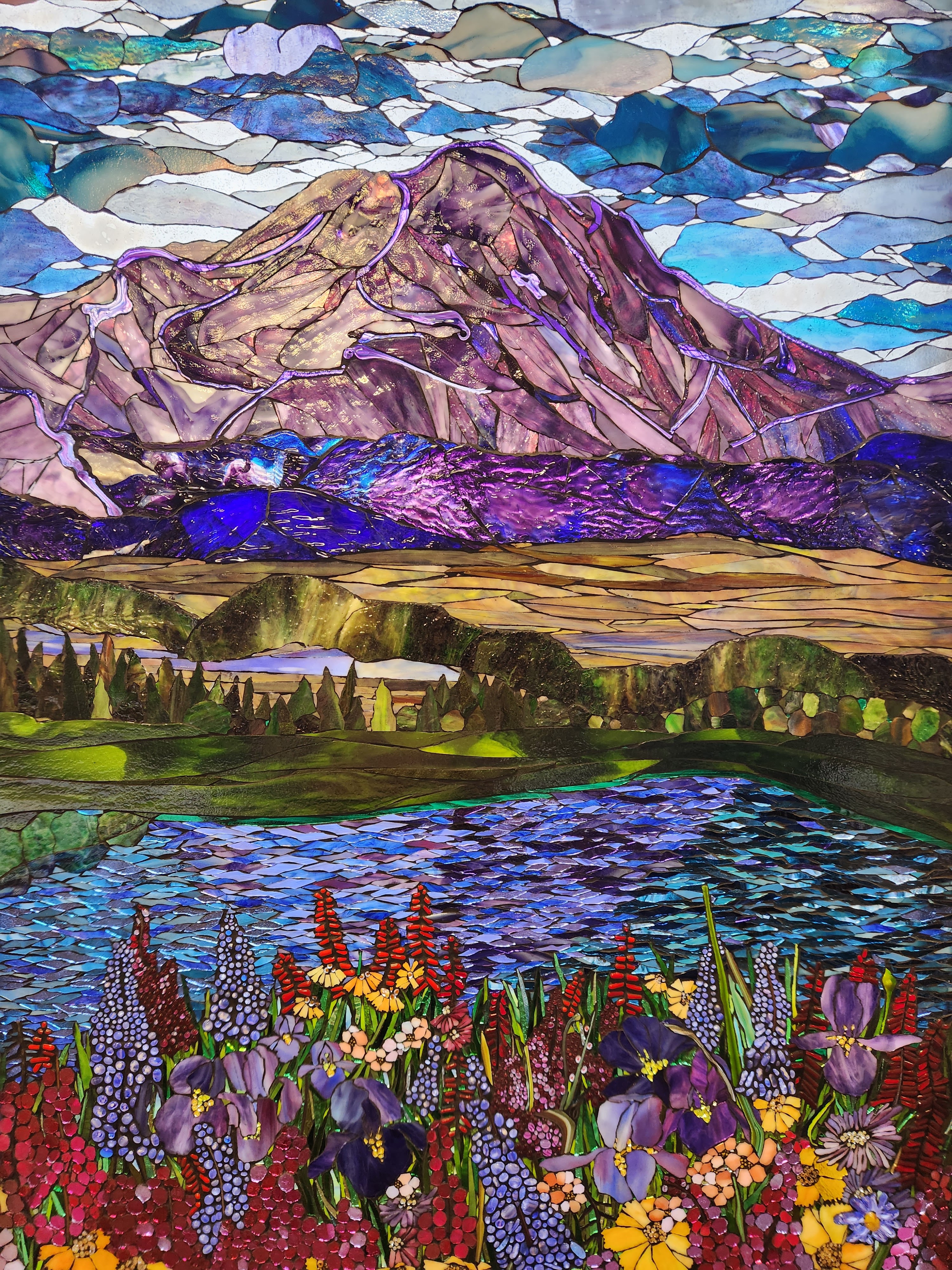 Denali Glass on Glass Mosaic - Marvelous Mosaic Fine Art